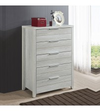 Cielo Natural Wood Like MDF Tallboy in Multiple Color With 5 Drawers